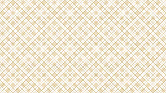 Seamless geometric pattern with beige squares and thin brown diagonal grid lines