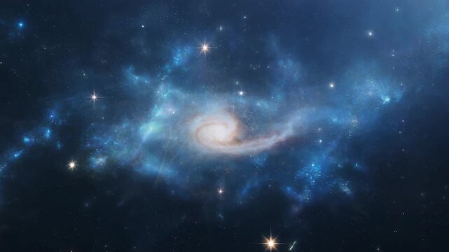 Nebula formation with stellar clusters in deep space during cosmic expansion
