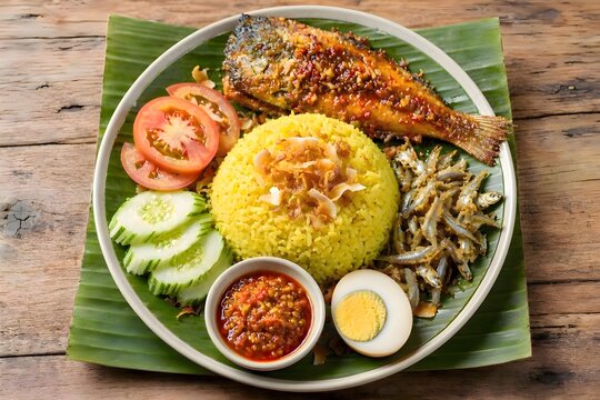 Nasi Kuning Ternate Traditional North Maluku Rice