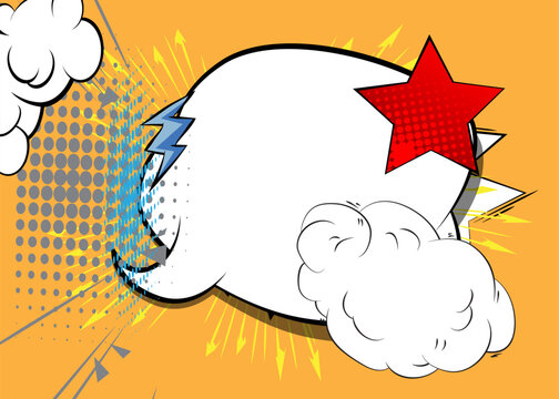 Cartoon background, awesome comic book backdrop. Cool retro vector comics pop art design.