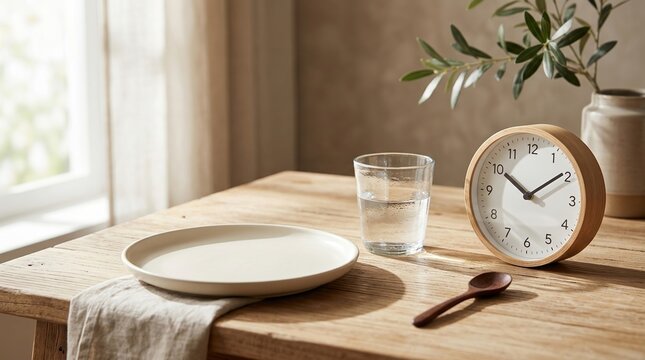 Fasting minimalist table, interior design, modern home, architecture and real estate concept.