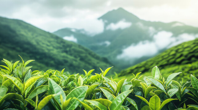 Tea fields in the mountains
