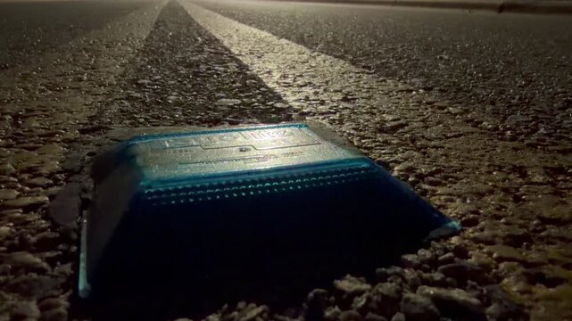 Low angle of road  parking reflector 