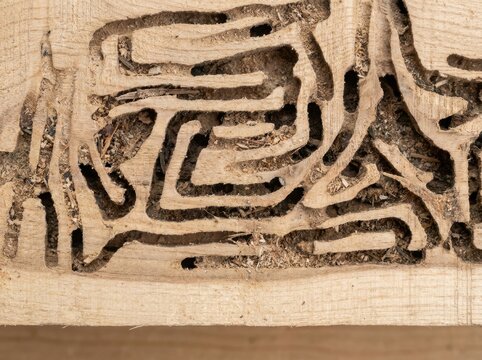 Termite hollowed wood cross sect&hellip;