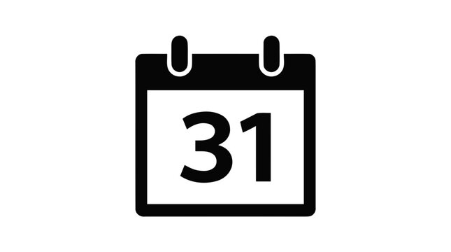 Vector illustration of calendar icon on a transparent background