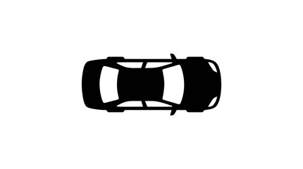 Obraz premium Vector illustration of top view car silhouette vector on a transparent background