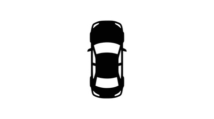 Obraz premium Vector illustration of top view car silhouette vector on a transparent background