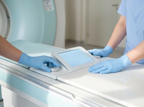 Clinician Performing Medical Scan