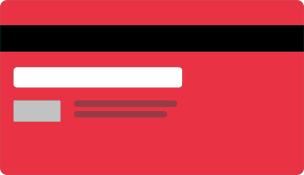 Minimalist Credit Card Front Icon for Financial Payment and Banking Interface Design