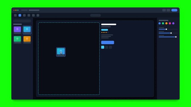 Digital software interface showing photo editing tools on green screen