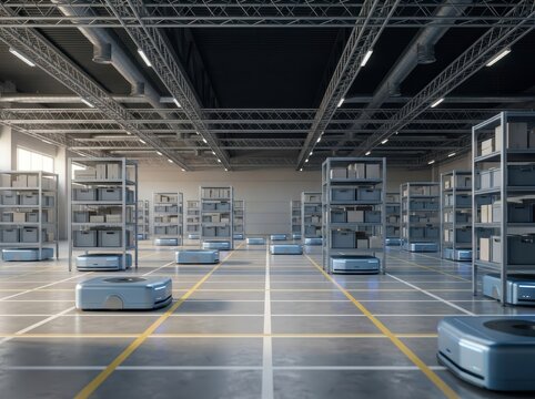 Robots Weaving Under Inventory Pods