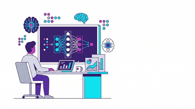 Data scientist training machine learning model