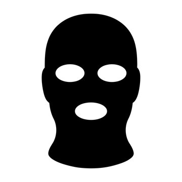 Black ski mask for anonymity and protection