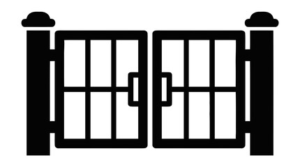 Obraz premium Vector illustration of gate icon on a transparent background