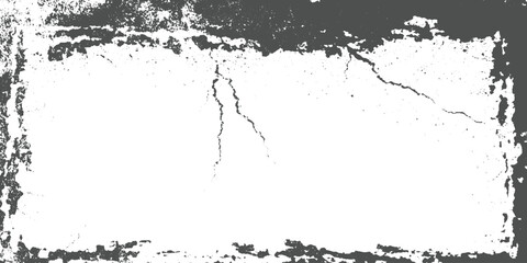 Fototapeta premium Black and White Grunge Distressed Border Texture