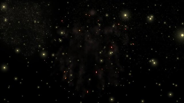 Colorful fireworks exploding against a dark night sky background