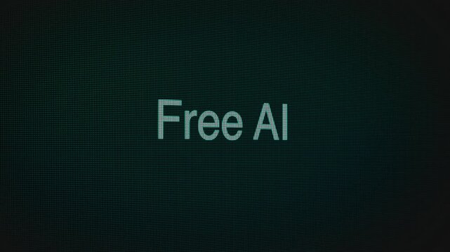 Free AI word text typing animation on a computer screen in After Effects. Motion graphics highlight artificial intelligence, accessibility, and modern digital innovation concepts.
