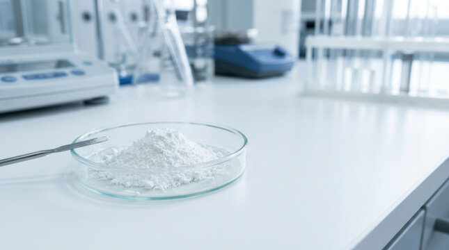 White powder in laboratory research supports study of antimicrobial resistance through careful scientific analysis