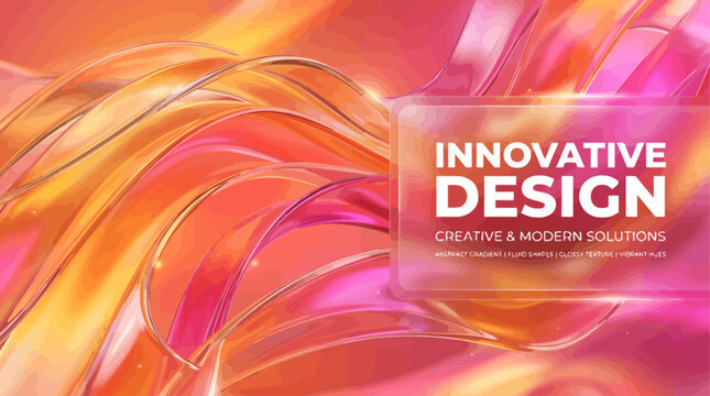  Colorful Fluid Gradient Glass Effect Banner Design
