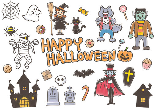 ハロウィンイラストセット
