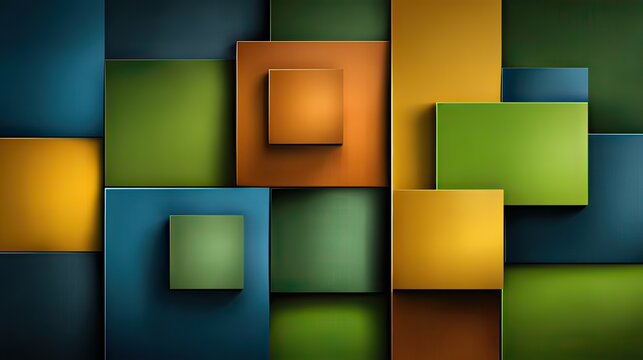 Vibrant Abstract Background with Geometric Shapes in Rich Colors for Creative Design Elements and Artistic Projects