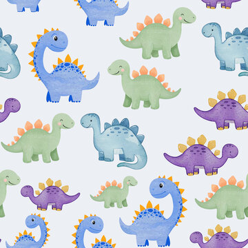 seamless pattern with funny monsters