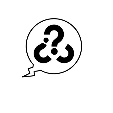 Question Mark Symbol in Speech Bubble
