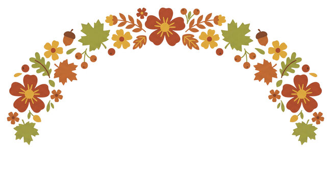 Autumn floral arch frame