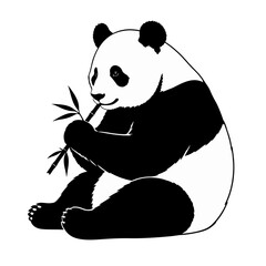 panda with a flower © Sana