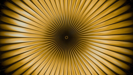 Obraz premium Abstract Gold Metallic Full Circle Radial Burst Background 3D Render
