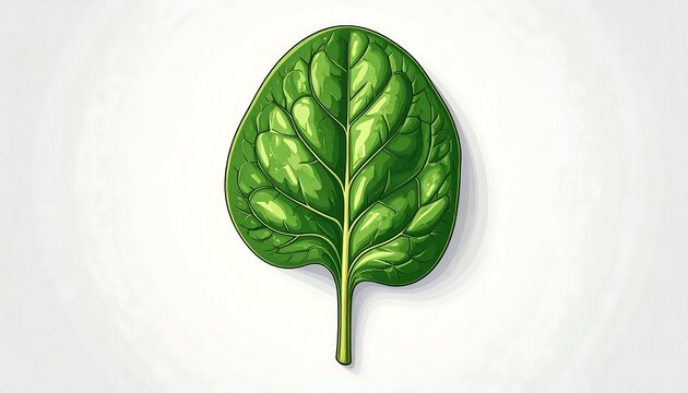 Fresh Green Leaf Isolated Background.