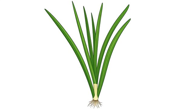 Fresh Green Onions Isolated White Background.