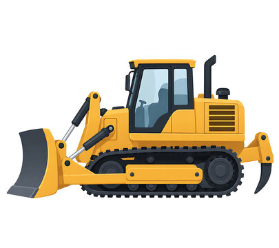 vector yellow bulldozer isolated business construction Corporate Presentations & Proposals