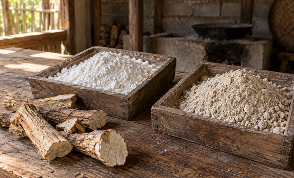Cassava and Tapioca Flour for Traditional Mie Lethek