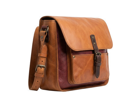 Bolsa carteiro de couro marrom vintage