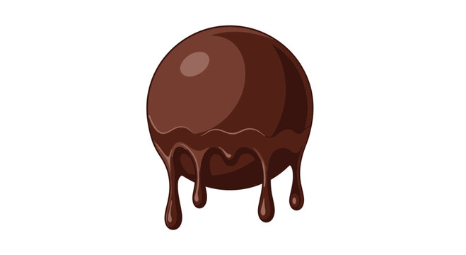 Chocolate Truffle Isolated