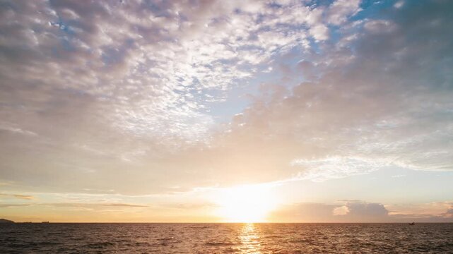 4k Aerial of Cloud with sunset sky background in Thailand,Cloudscape time lapse background Dark red purple sunset sky Nature background, sunset in the clouds	