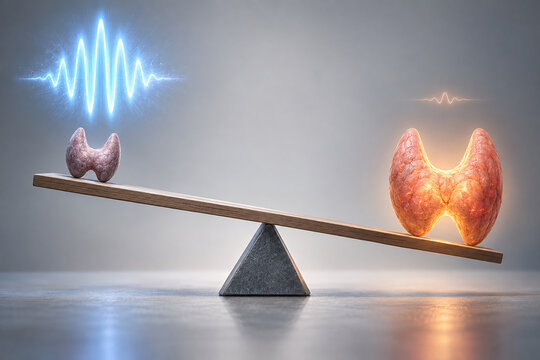 Thyroid Feedback Balance on a Seesaw