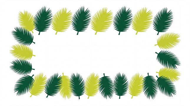 Botanical Vector Leaf Borders, Premium Botanical Leaf Silhouette Frames,Cutout Leaf Patterns Collection