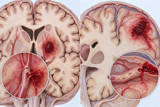 Deep Hypertensive and Lobar Amyloid Brain Hemorrhage Comparison
