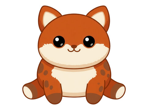 Niedlicher kleiner Fuchs im Kawaii-Stil