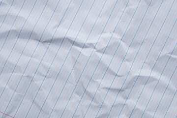 Obraz premium Blank crumpled lined notebook paper texture background
