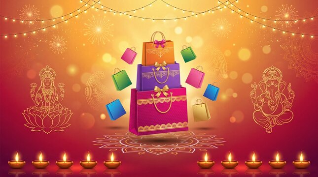 Dhanteras, Diwali sale offer banner template