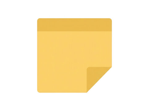 Icono de nota adhesiva amarilla con esquina doblada