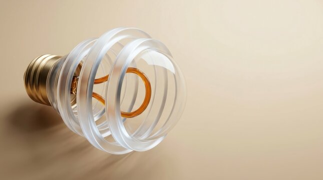 Close-up of a transparent lightbulb showcasing innovative design and structure