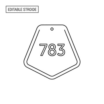 Number 783 Isolated Tag Icon
