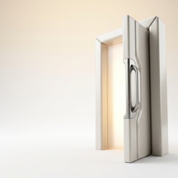 Open architectural doorway with sleek design illuminated from within for modern settings