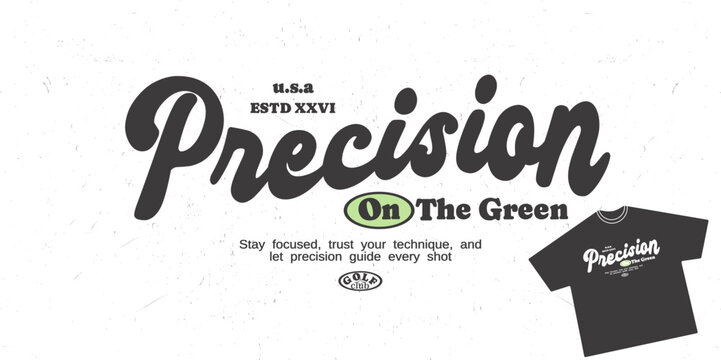 Retro vintage typography streetwear design. Golf sports slogan typography for print, jersey, tee, hat, t-shirt, sweatshirt, hoodie, wall art for clothing brand design - Vector