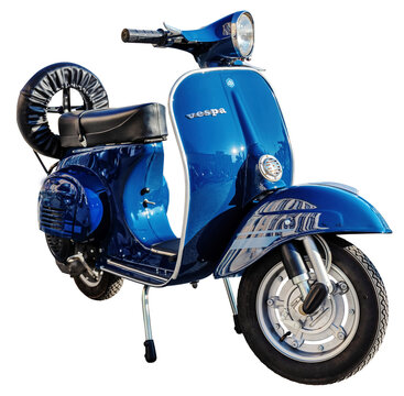 Vespa 125 primavera - ET3 isolated, Castelfranco Emilia, Modena Italy 24 march 2019