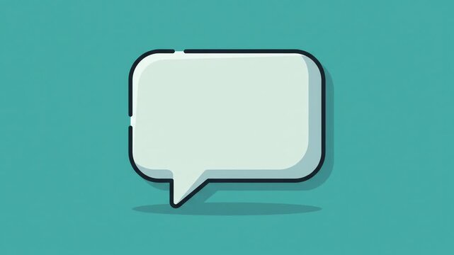 Animated speech bubble with typing dots indicating active digital communication in this flat vector motion clip